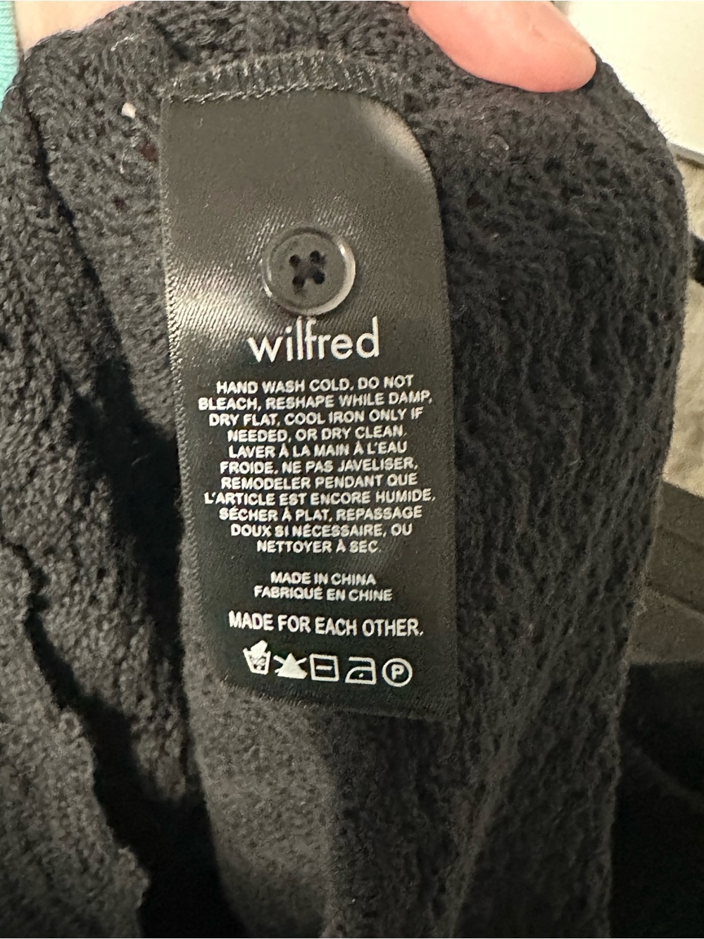 Aritzia Wilfred Black Crochet Knit Mini Dress Beach Cover Up Size L - Picture 5 of 7